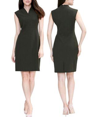 NWOT M.M. LaFleur The Aditi Dress 16 Sleeveless Shift Dark Pine